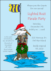 Pelican on a Pylon Christmas Party Invitation