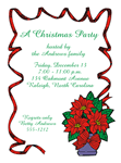 Poinsettia Christmas Invite