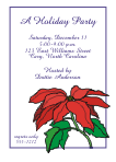 Poinsettia Christmas Party Invitation
