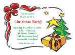 Present, Tree and Gift Christmas Party Invitation