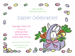 Bunny in a Basket Easter Invitation