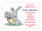 Bunny with Potted Flowers Easter Invitation