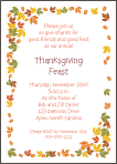 Colorful Leaves Thanksgiving, Autumn Invitations