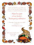 Autumn, Cornucopia, Thanksgiving Invitations