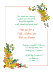 Leaves and Fruit Autumn, Thanksgiving Invitations