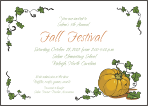 Pumpkin and Vine Thanksgiving, Autumn Invitations