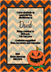 Halloween Chevron Invitation