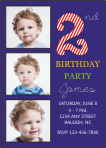 Photo Boy 2nd Birthday Party Invitation