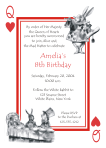 Alice in Wonderland Party Invitation