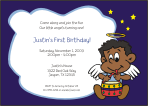 Boy Angel Birthday Party Invitation