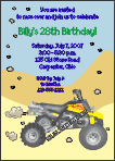 ATV Banshee Birthday Party Invitation