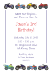 ATV 3 Birthday Party Invitation