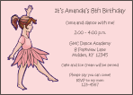Ballerina Girl 2 Birthday Party Invitation