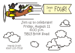 Banner Plane 2nd Birthday Party Invite