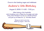 Baseball Birthday Party Invitation