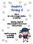 Baseball Girl w/ Blonde Hair Birthday Invitation