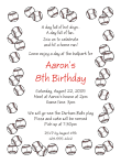 Baseballs Birthday Party Invitation