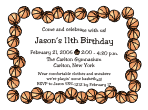 Basketballs Birthday Party Invitation