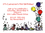 Birthday Stuff - Primary Party Invitation