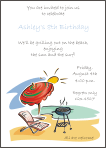 Beach BBQ Birthday Party Invitation