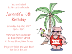 Beach Pig Pickin' Birthday Party Invitation