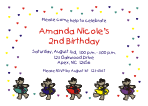Bear Heart Primary 2nd Birthday Party Invitation