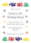 Big Trucks Birthday Invitation