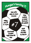 Big Soccer Ball 1 Birthday Party Invitation