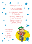 Bike Party Birthday Invitation