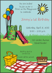 Picnic Playground Birthday Party Invitation
