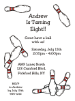 Bowling Birthday Party Invitations