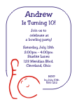 Bowling Birthday Party Invitations