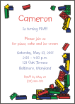 Lego / Brick Blocks Birthday Party Invitation
