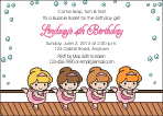 Ballerinas and Bubbles 3 Invitations