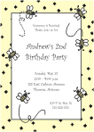 Bumblebees Birthday Party Invitation