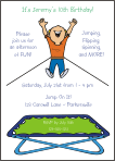 Bungee Trampoline Boy Party Invitation