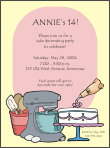 Cake Baking Party Invitations