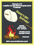 Camping Marshmallow Birthday Party Invitation
