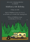 Camping RV Birthday Party Invitation