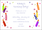 Candles Birthday Party Invitation