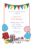 Carnival 2 Birthday Party Invitation