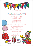 Circus/Carnival 4 Birthday Party Invitation