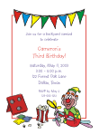 Circus/Carnival Birthday Party Invitation
