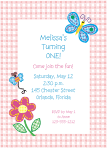 Checkerboard Birthday Party Invitation