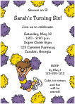 Cheerleader Purple and Gold Party Invitation