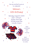 Cheerleading Birthday Party Invitation
