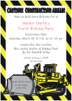 Construction Crane Birthday Party Invitation