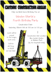 Construction Crane Birthday Invitation