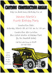 Construction Dump Truck Birthday Party Invitation