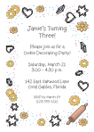 Cookie Decorating Birthday Party Invitation